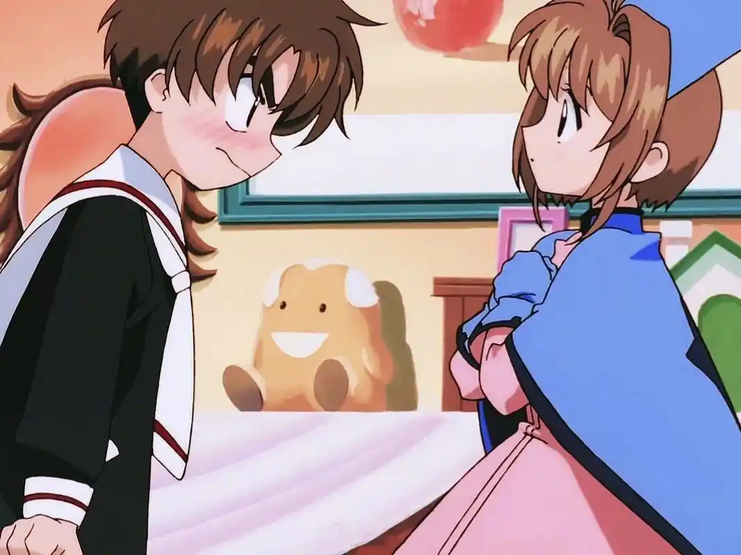 动漫情侣背景图 小樱和小狼,超甜的一对cp