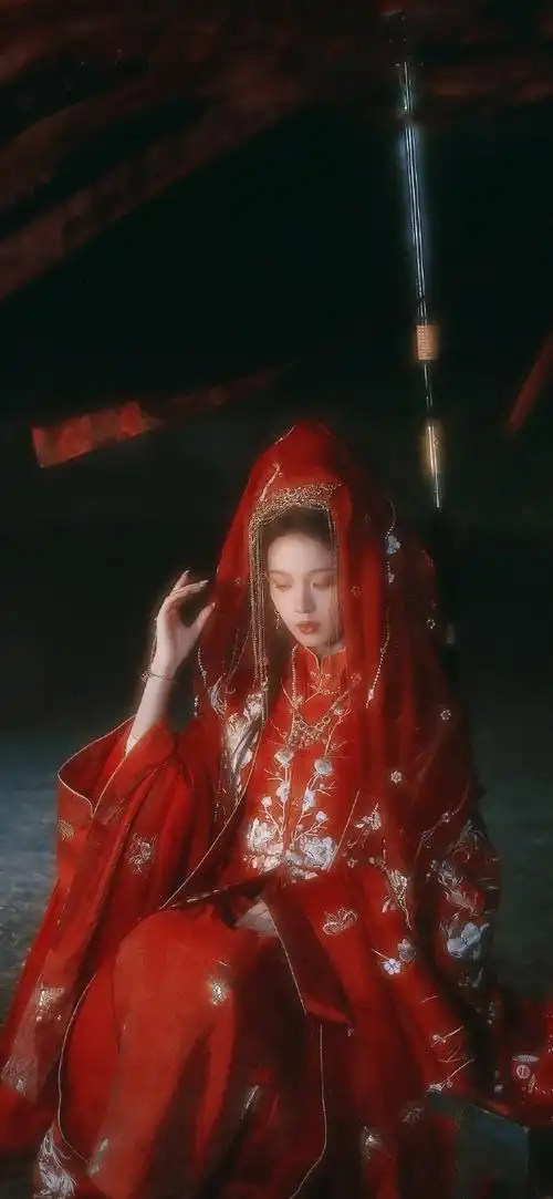 明星壁纸#古风美人|红衣热烈|女艺人壁纸陈瑶|张淼怡|傅颖