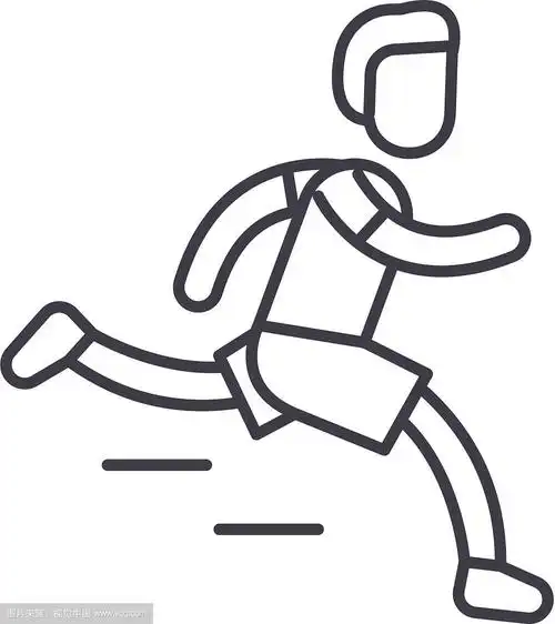 马拉松线图标概念马拉松线