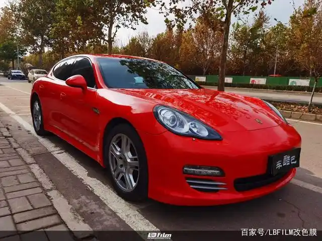 lbfilm改色膜保时捷帕拉梅拉高亮法拉利红