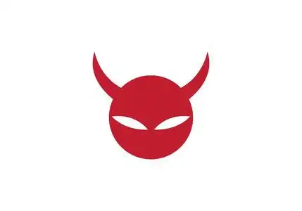 魔鬼徽标矢量图标模板照片