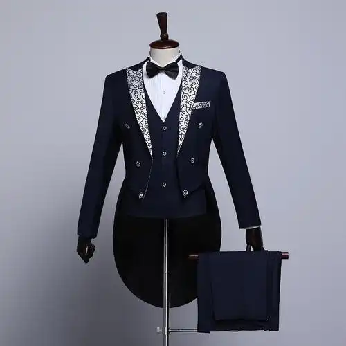 钊月舞台演出男装礼服-厂家直销五件套