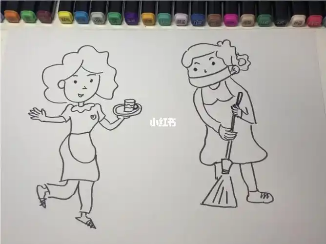 妇女节简笔画妈妈辛苦了