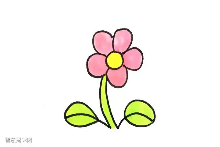 超简单小花的画法步骤