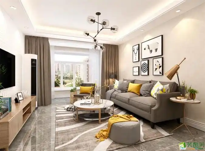 春海园108㎡北欧风格_北欧三室两厅两卫_装酷网装修效果图