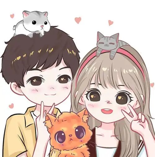 q版手绘头像卡通人物形象动漫设计情侣漫画真人照片画头像定制作 琉璃