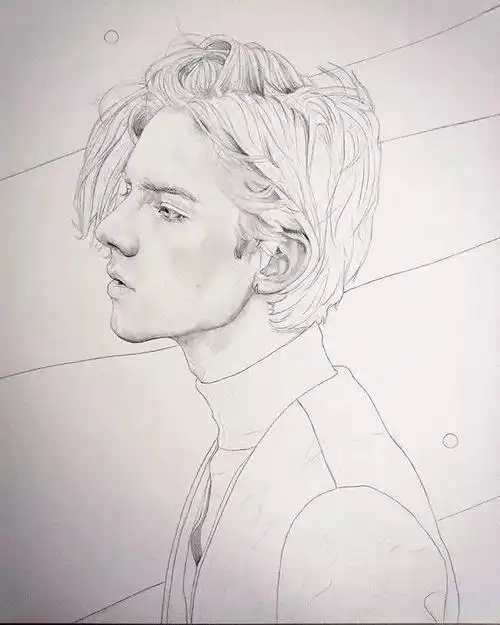 头像大全_速写侧脸低头__正文