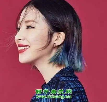 黑色头发挑染几缕图片 黑色头发挑染几撮好看