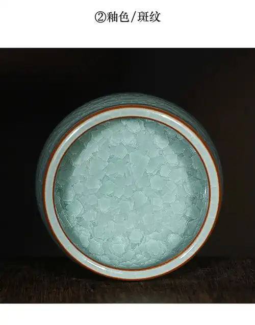 道诣堂叶小春国大师纯手工作品冰裂纹风水缸哥窑龙泉青瓷主人杯高端冰