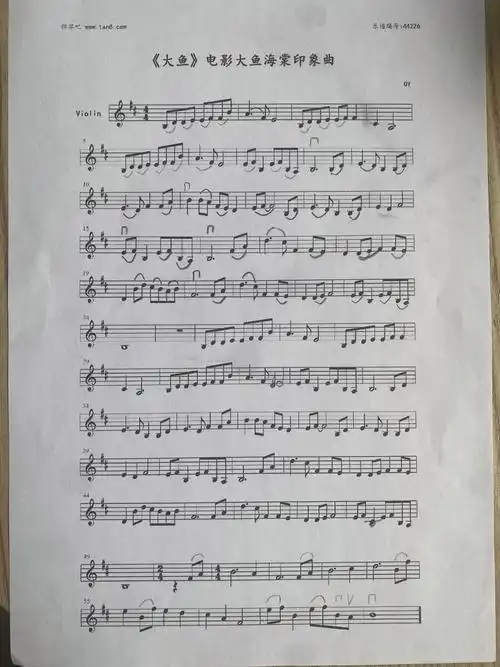 《大鱼海棠》你们一直要的小提琴谱子完整版