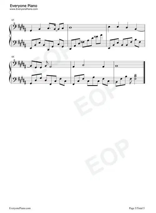 光同尘-你看那盛放的花儿来自期盼的种子-大江大河2主题曲-抖音五线谱