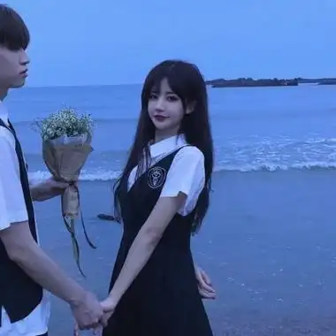 情侣头像唯美清纯高清唯美好看的清新情头一男一女一对图片