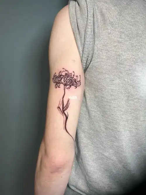 还需要精进#墨尔本  #墨尔本纹身  #彼岸花纹身  #水墨纹身  #纹身