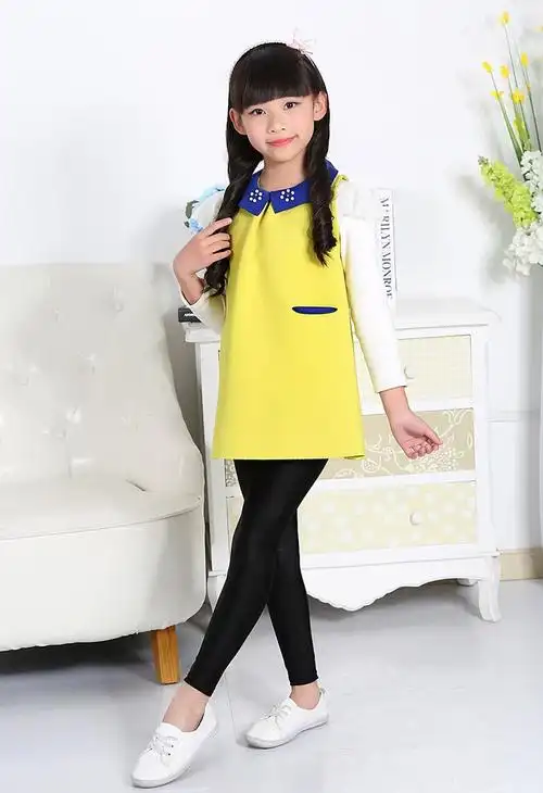 儿童打底裤外穿长裤中大童学生光泽裤修身弹力舞蹈裤3-12岁女孩裤子