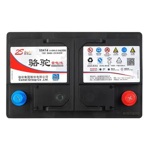 骆驼汽车电瓶蓄电池55414适配老桑塔纳老捷达福克斯蒙迪欧12v54ah