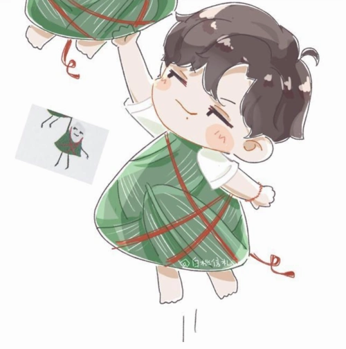 肖战粉丝画的迷你小粽子简直好有食欲