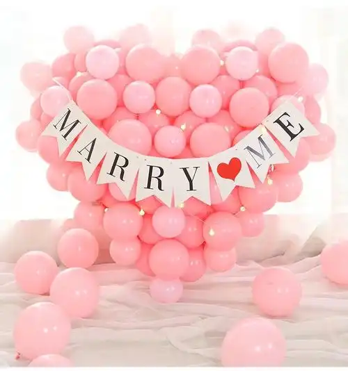 精选气球儿童色结婚派对装饰生日场景布置汽球多款彩色粉色100个10寸