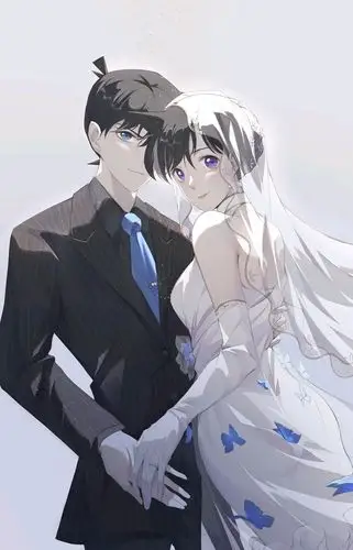 名侦探柯南毛利兰工藤新一pixiv插画