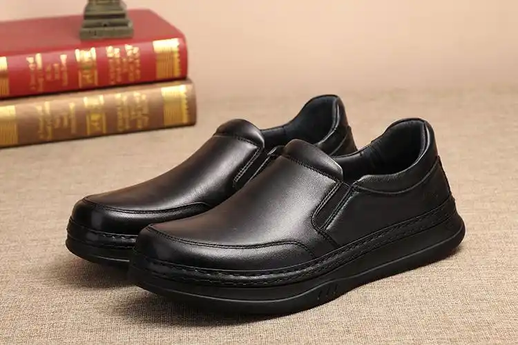 ceock轻奢品牌男士休闲皮鞋男软底平底厚底头层牛皮系带中年人宽头