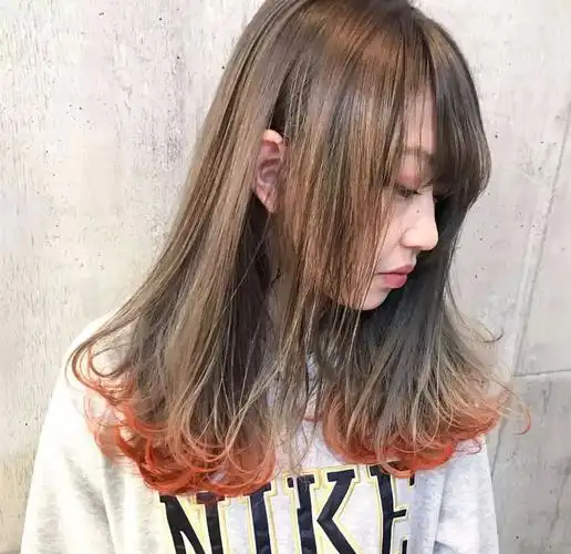仅发尾染色的发型图片,染发图片-第2图,发型图片