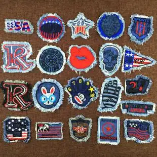 牛仔裤布贴补丁贴布儿童补裤子膝盖补洞贴花衣服装饰diy贴布