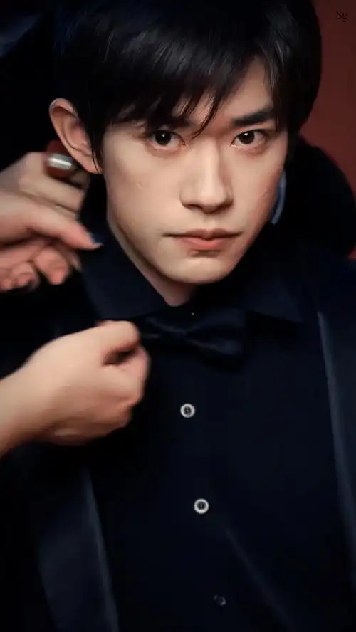 四字 易烊千玺 yyqx 四字弟弟##易烊千玺黑西装抓拍