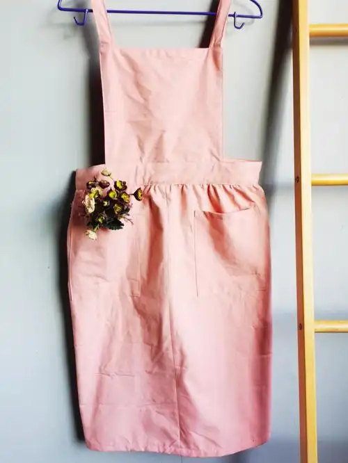 老粗布裙式围裙