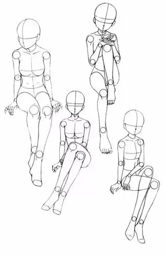 各种人物坐姿的绘画教程_动漫