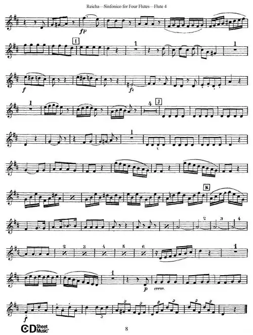 长笛练习曲长笛谱-长笛曲谱-爱曲谱网