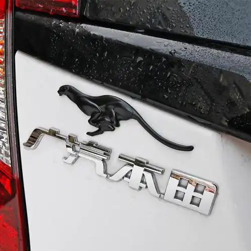 汽车个性猎豹3d立体金属美洲豹车标捷豹叶子汽车车标