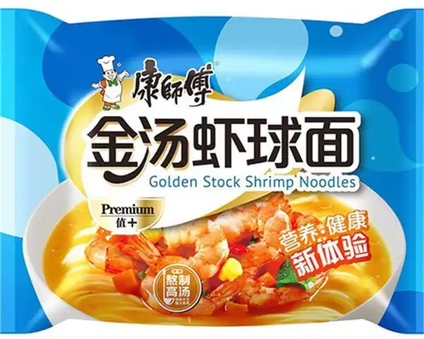康师傅金汤虾球袋面104g
