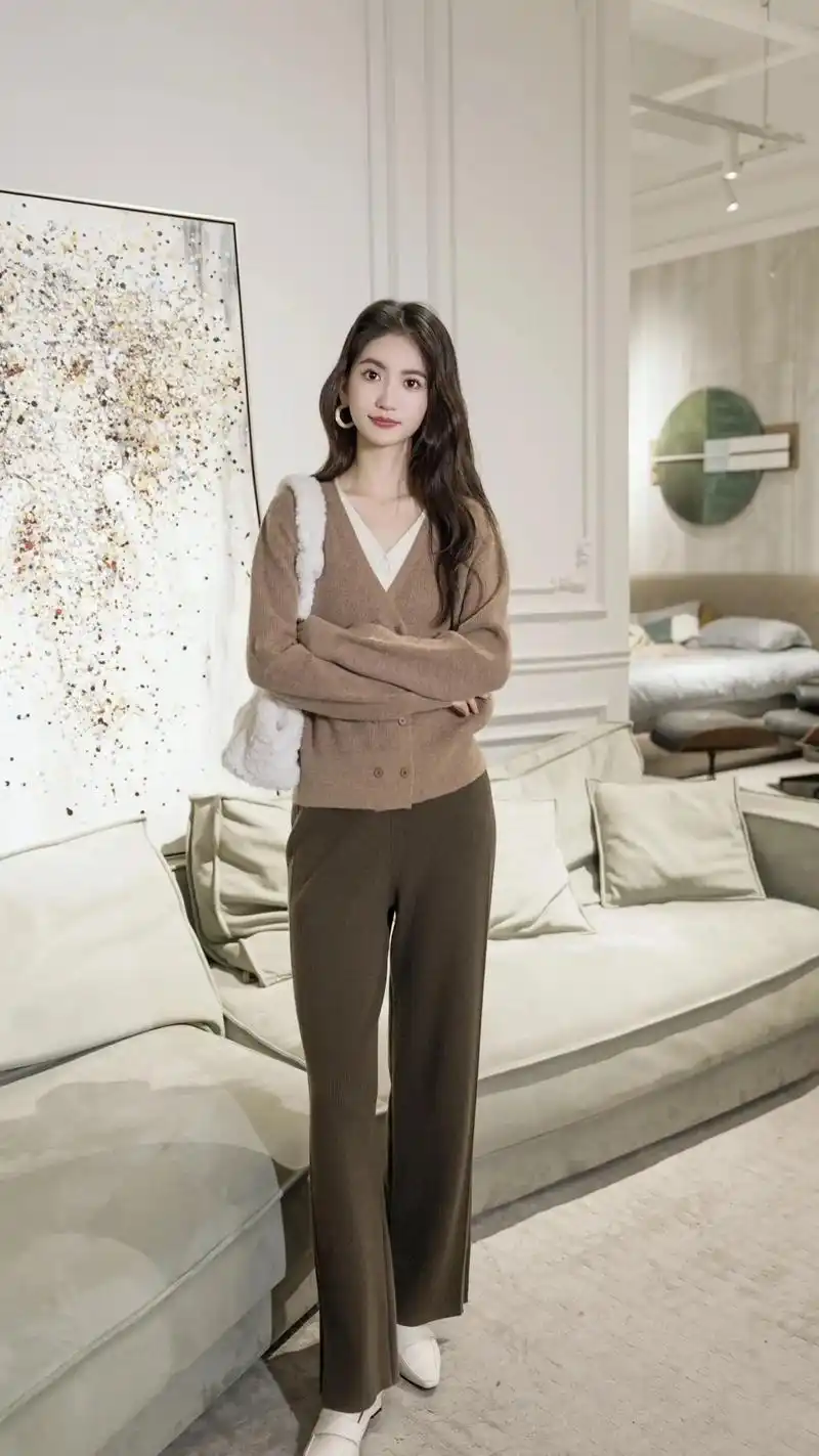 今天是温柔风的韩系女装!#伊芙丽 #秋季穿搭 #温柔风穿搭 - 抖音