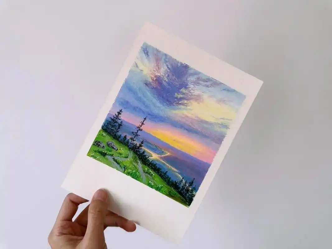 油画棒|油画棒风景画.#艺术在抖音 #零基础学画画 #让喜欢 - 抖音