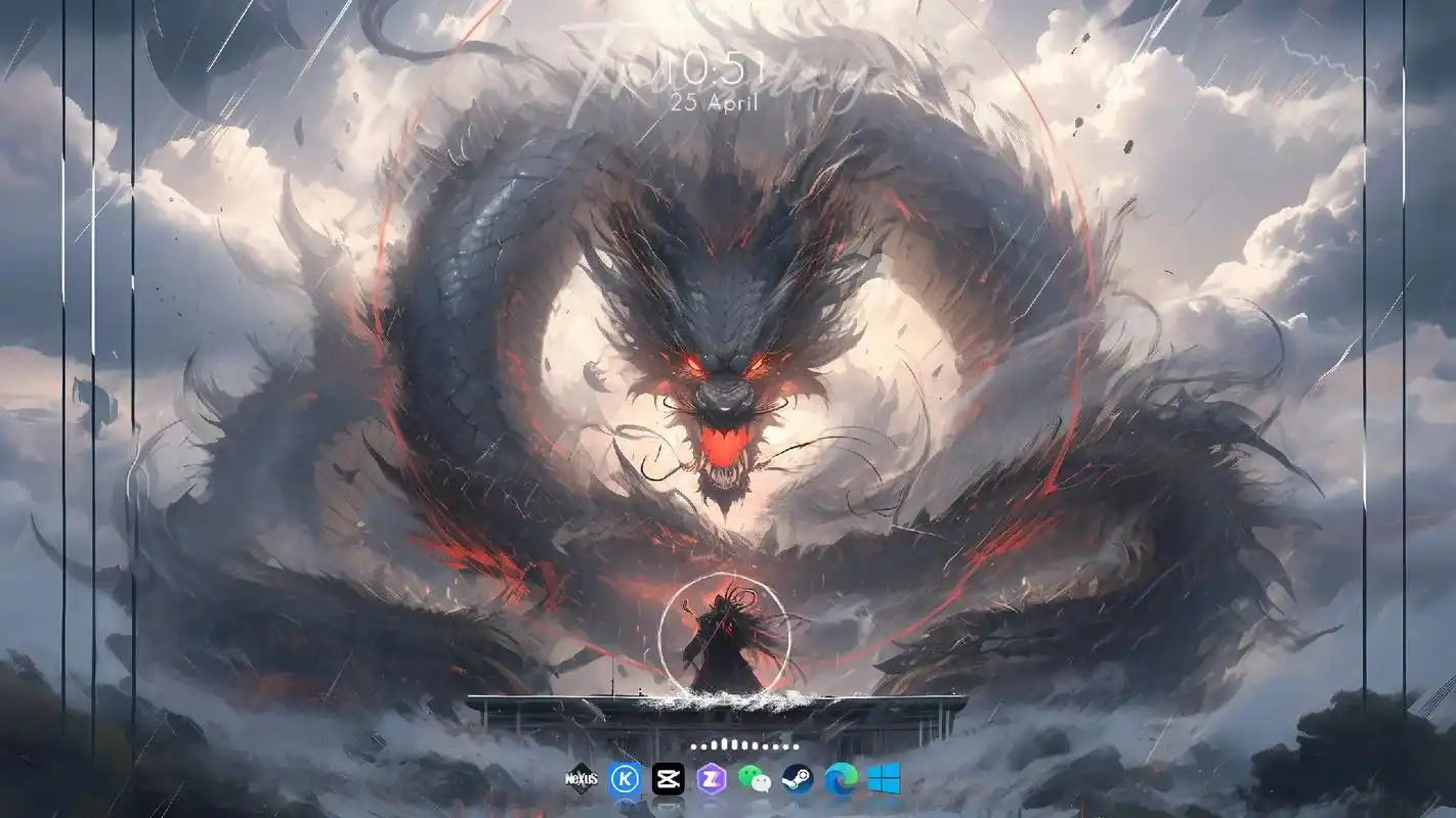 wallpaper帅到掉渣壁纸推荐(2) 1,黑龙闹海 2,水墨武士