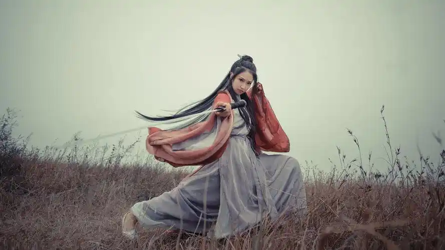 古风武侠侠女飒爽写真高清宽屏桌面壁纸