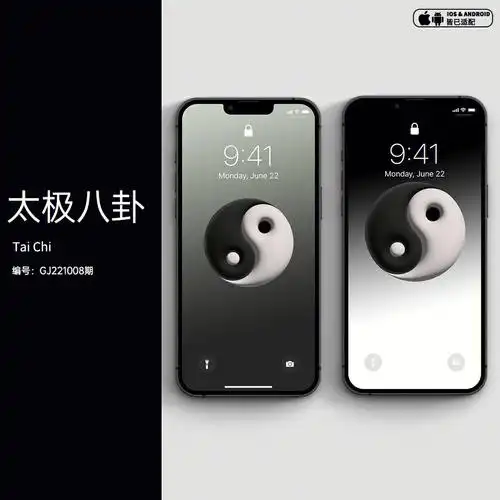 原创太极八卦系列手机壁纸