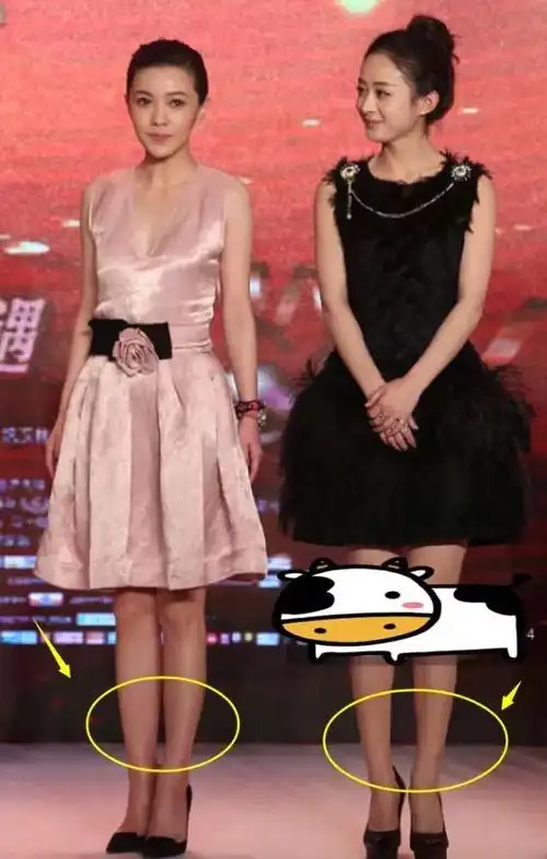 郭采洁158cm,赵丽颖165cm,当两人站一起,差距都在腿上了!