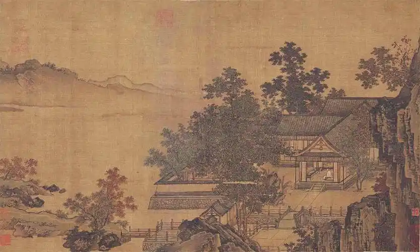 刘松年《四景山水》:士大夫高雅超脱的生活雅趣-喜马拉雅