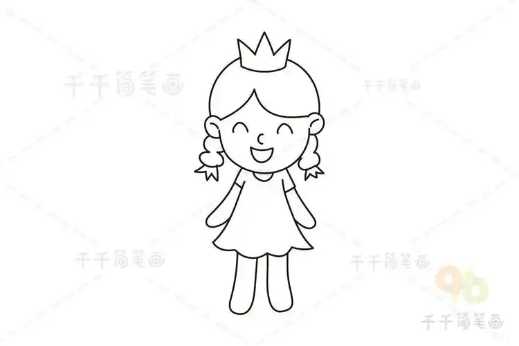 简笔画小人简笔画小人可爱女生