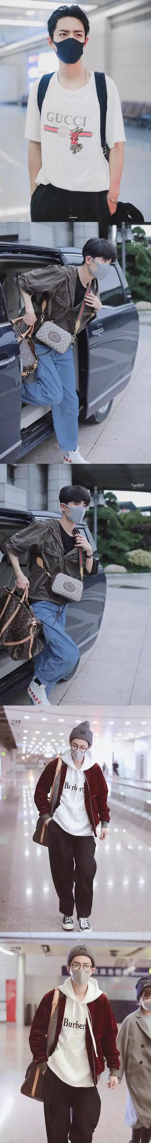 肖战机场私服合集私下里的穿搭真是理想男友范本了