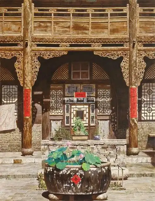 古旧建筑中的华夏文明│油画家萧鹏作品.