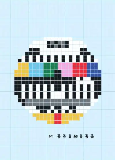 拼豆豆图纸 电视 杯垫