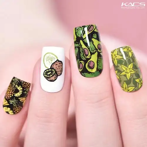 牛油果05猕猴桃07菠萝美甲非手绘get