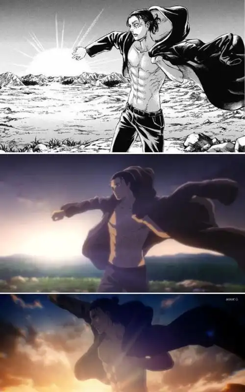 巨人终章:艾伦名场面对比惹观众不满,网友恶搞p图太搞笑了|发型|齐