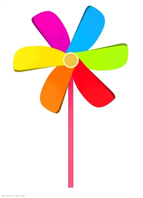 彩色的风车 漂亮的风车 创意风车 立体风车 精美风车 卡通风车