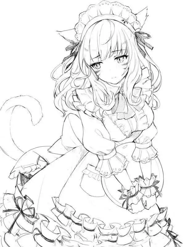 铅笔动漫人物插画作品欣赏,铅笔手绘漫画人物插画