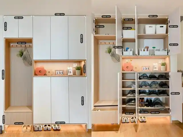 30种鞋柜格局尺寸图,收藏备用,装修不再难倒你_网易订阅