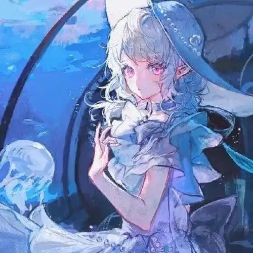 蓝色的漫画图片女生头像图片大全_头像图片_扣扣乐园