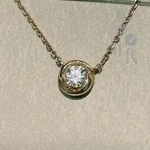 国内商场代购 tsl谢瑞麟 正品18k金镶嵌钻石吊坠项链挂坠结婚订婚