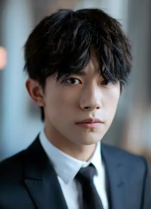 易烊千玺黑色西服帅气图片48